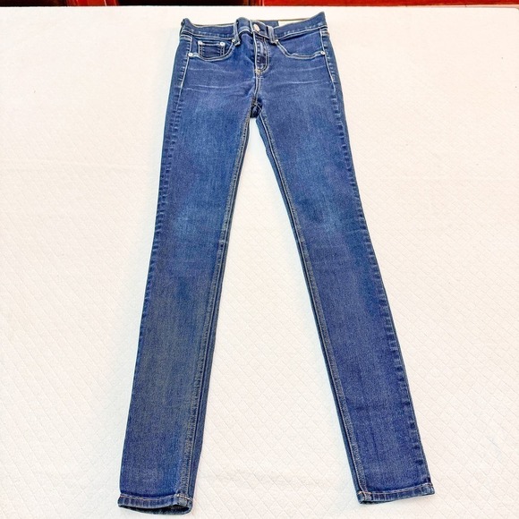 Rag & Bone 10" Skinny Denim Jeans Med-Dark Wash Size 25 - Picture 5 of 7